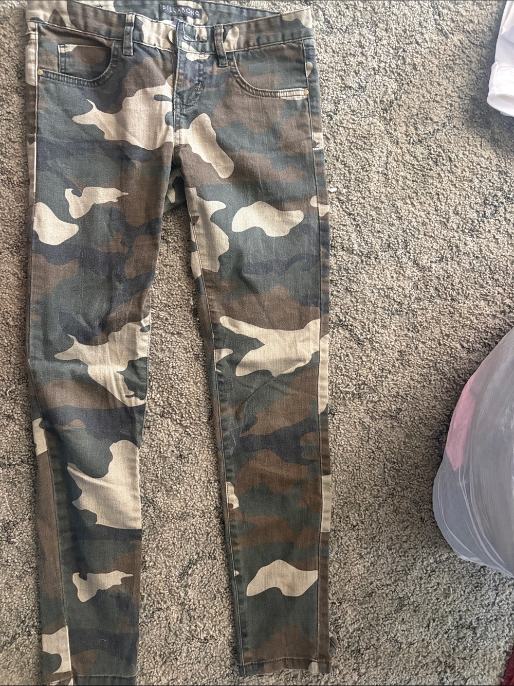 Billabong Women’s Camouflage Skinny Jeans - Green/Brown
